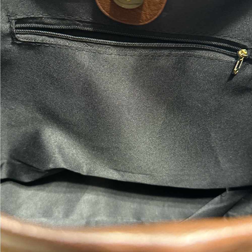 Brown Suede Hobo Bag - Picture 3 of 4